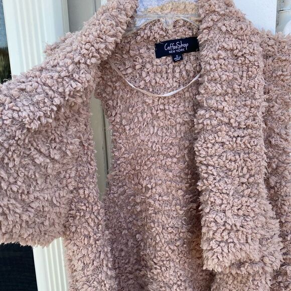 Coffee Shop Teddy Drape Vest Size Small - Picture 5 of 8